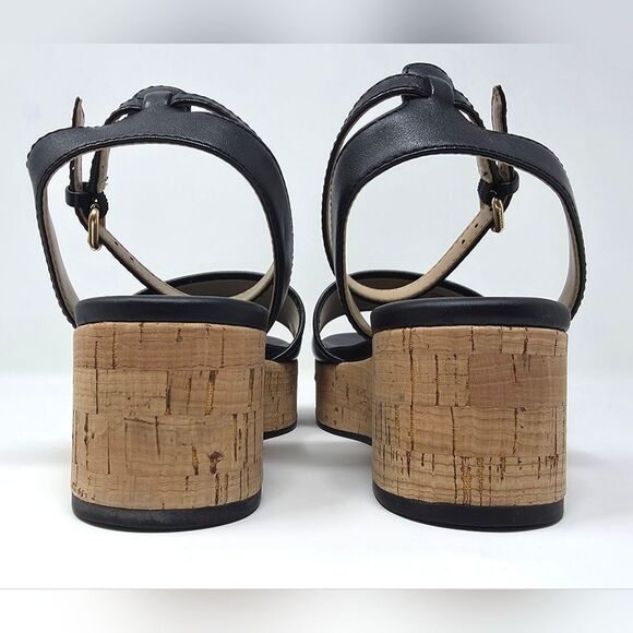 Coach Tullie Leather Platform Strap Sandal Black Women's Size 6.5 CR884 - Picture 7 of 16